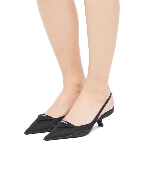 prada nylon gabardine slingback|Prada pumps and sandals.